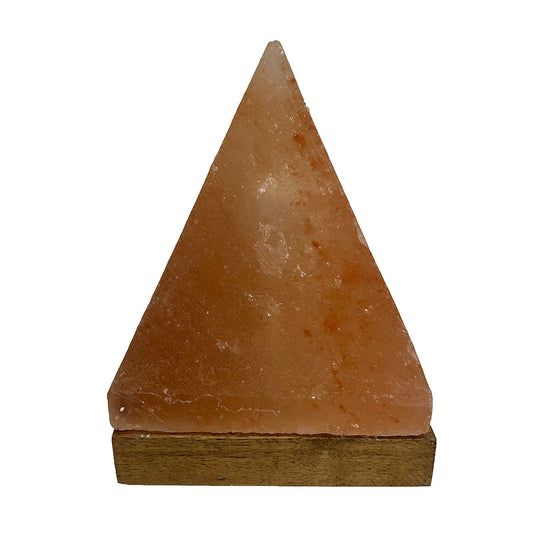 A&B Home 5" x 7" Bundle of 57 Pink Pyramid Shape Himalayan Salt Table Lamp With Wooden Base