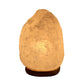 A&B Home 5" x 8" White Himalayan Salt and Wooden Base Table Lamp