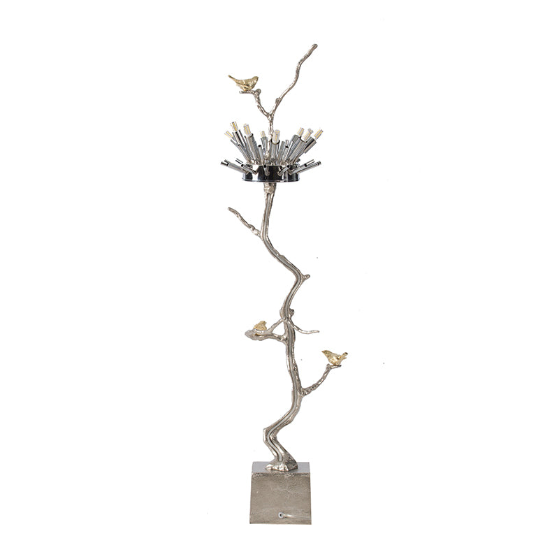 A&B Home 51" x 43" Bundle of 2 White Feather Table Lamp