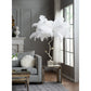 A&B Home 51" x 43" Bundle of 2 White Feather Table Lamp