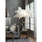 A&B Home 51" x 43" Bundle of 2 White Feather Table Lamp