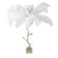 A&B Home 51" x 43" Bundle of 2 White Feather Table Lamp