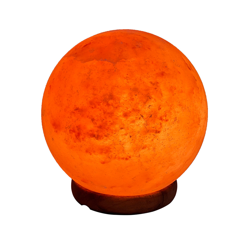 A&B Home 6" x 6" Bundle of 84 Pink Ball-Shaped Himalayan Salt Table Lamp With Wooden Base