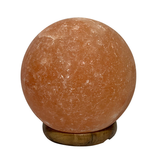 A&B Home 6" x 6" Bundle of 84 Pink Ball-Shaped Himalayan Salt Table Lamp With Wooden Base