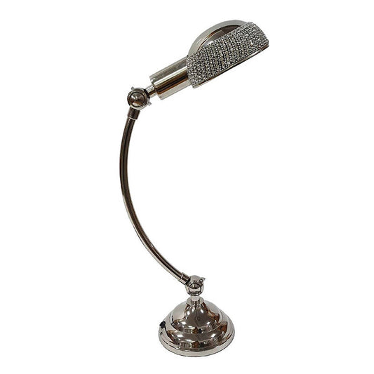 A&B Home 7" x 22" Bundle of 19 Nickel Aluminum Table Lamp With Bedazzled Lamp Head