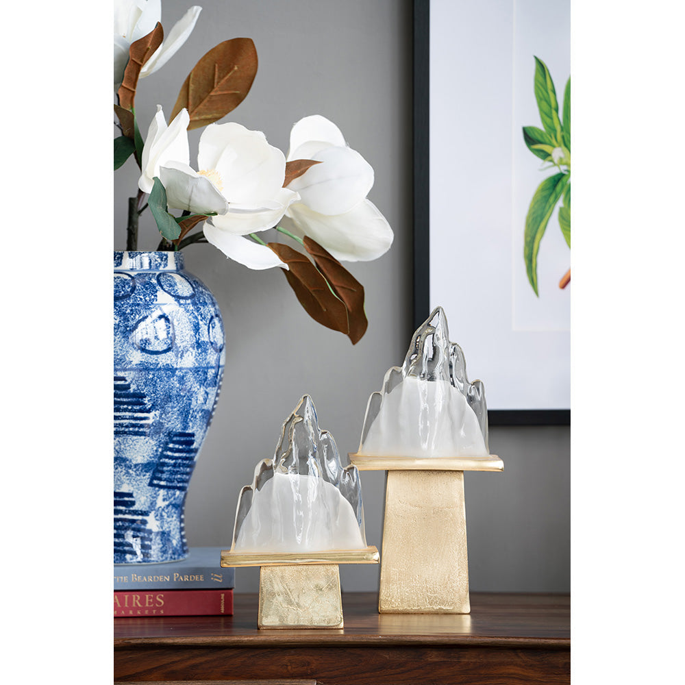 A&B Home 8" x 11" Bundle of 26 Gold Pedestal Base Ice Mountain Table Lamp