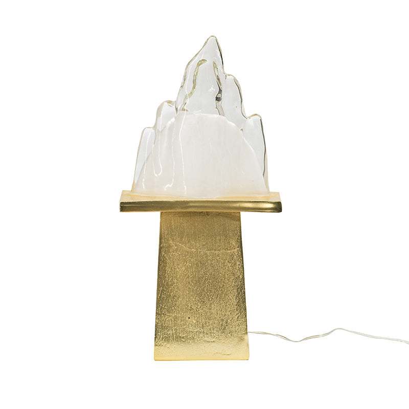 A&B Home 8" x 15" Bundle of 23 Gold Pedestal Base Ice Mountain Table Lamp