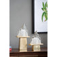A&B Home 8" x 15" Bundle of 23 Gold Pedestal Base Ice Mountain Table Lamp