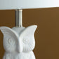 A&B Home 8" x 19" Bundle of 25 White Ceramic Owl-Shaped Design Table Lamp