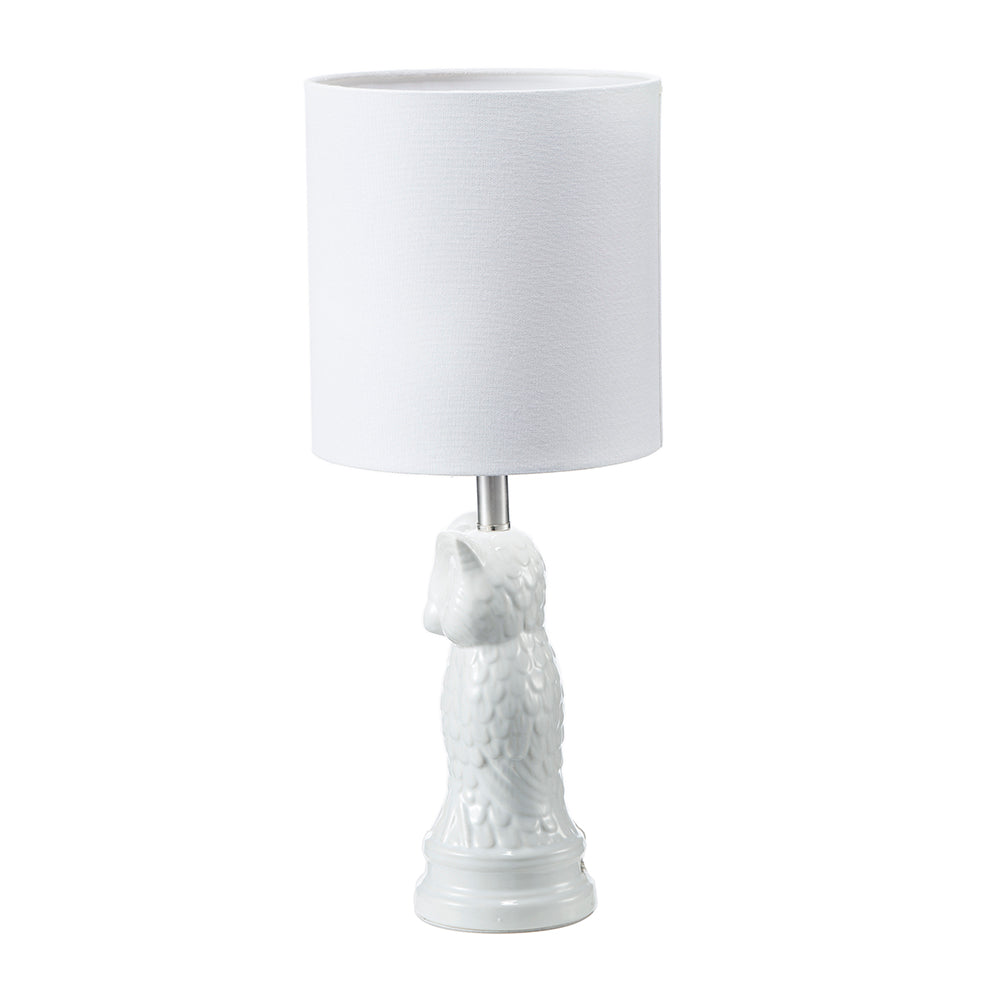 A&B Home 8" x 19" Bundle of 25 White Ceramic Owl-Shaped Design Table Lamp