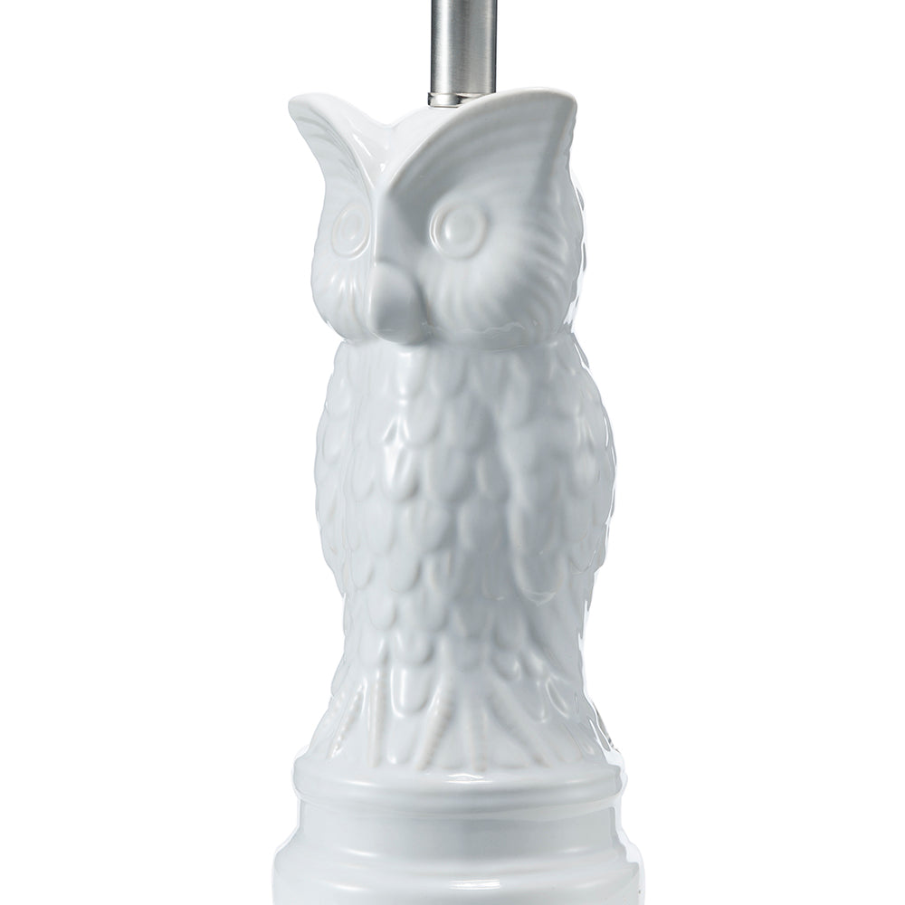 A&B Home 8" x 19" Bundle of 25 White Ceramic Owl-Shaped Design Table Lamp