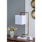 A&B Home 9" x 25" Bundle of 15 White Marble Base With Gold Dual-Bend Arm Design Table Lamp