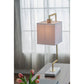 A&B Home 9" x 25" Bundle of 15 White Marble Base With Gold Dual-Bend Arm Design Table Lamp