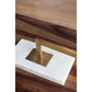A&B Home 9" x 25" Bundle of 15 White Marble Base With Gold Dual-Bend Arm Design Table Lamp