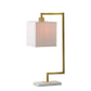 A&B Home 9" x 25" Bundle of 15 White Marble Base With Gold Dual-Bend Arm Design Table Lamp