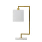 A&B Home 9" x 25" Bundle of 15 White Marble Base With Gold Dual-Bend Arm Design Table Lamp