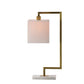 A&B Home 9" x 25" Bundle of 15 White Marble Base With Gold Dual-Bend Arm Design Table Lamp