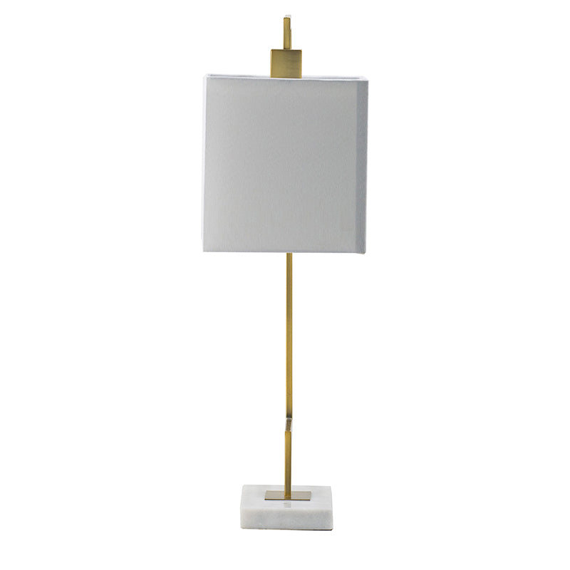 A&B Home 9" x 25" Bundle of 15 White Marble Base With Gold Dual-Bend Arm Design Table Lamp