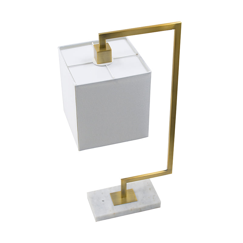 A&B Home 9" x 25" Bundle of 15 White Marble Base With Gold Dual-Bend Arm Design Table Lamp