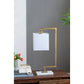 A&B Home 9" x 25" Bundle of 15 White Marble Base With Gold Dual-Bend Arm Design Table Lamp