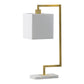 A&B Home 9" x 25" Bundle of 15 White Marble Base With Gold Dual-Bend Arm Design Table Lamp