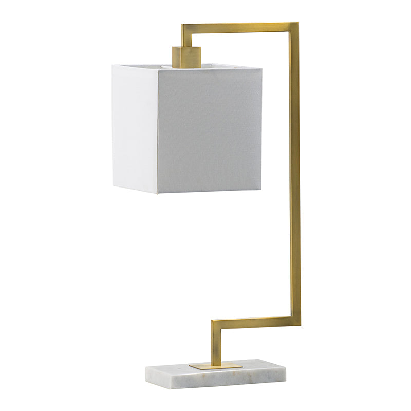 A&B Home 9" x 25" Bundle of 15 White Marble Base With Gold Dual-Bend Arm Design Table Lamp