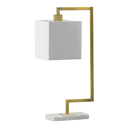 A&B Home 9" x 25" Bundle of 15 White Marble Base With Gold Dual-Bend Arm Design Table Lamp