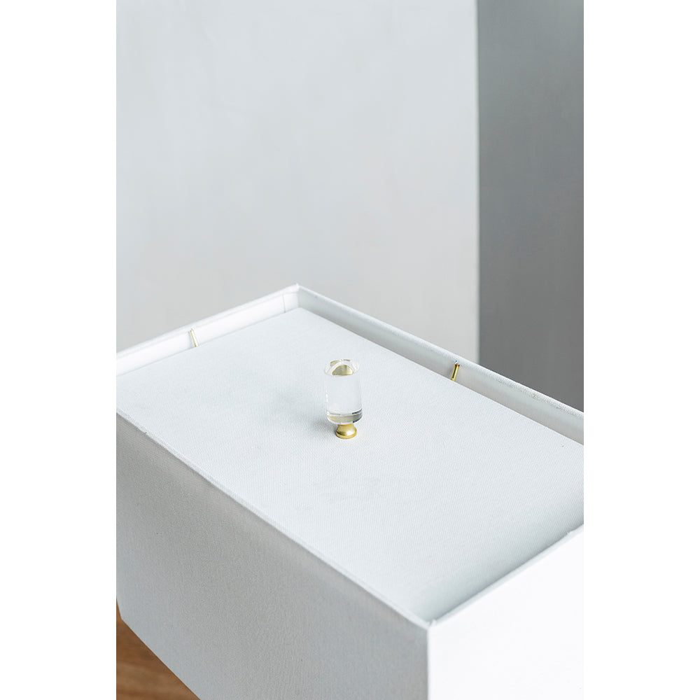 A&B Home 9" x 30" Bundle of 8 Gold Metal With Crystal Base and White Rectangular Shade