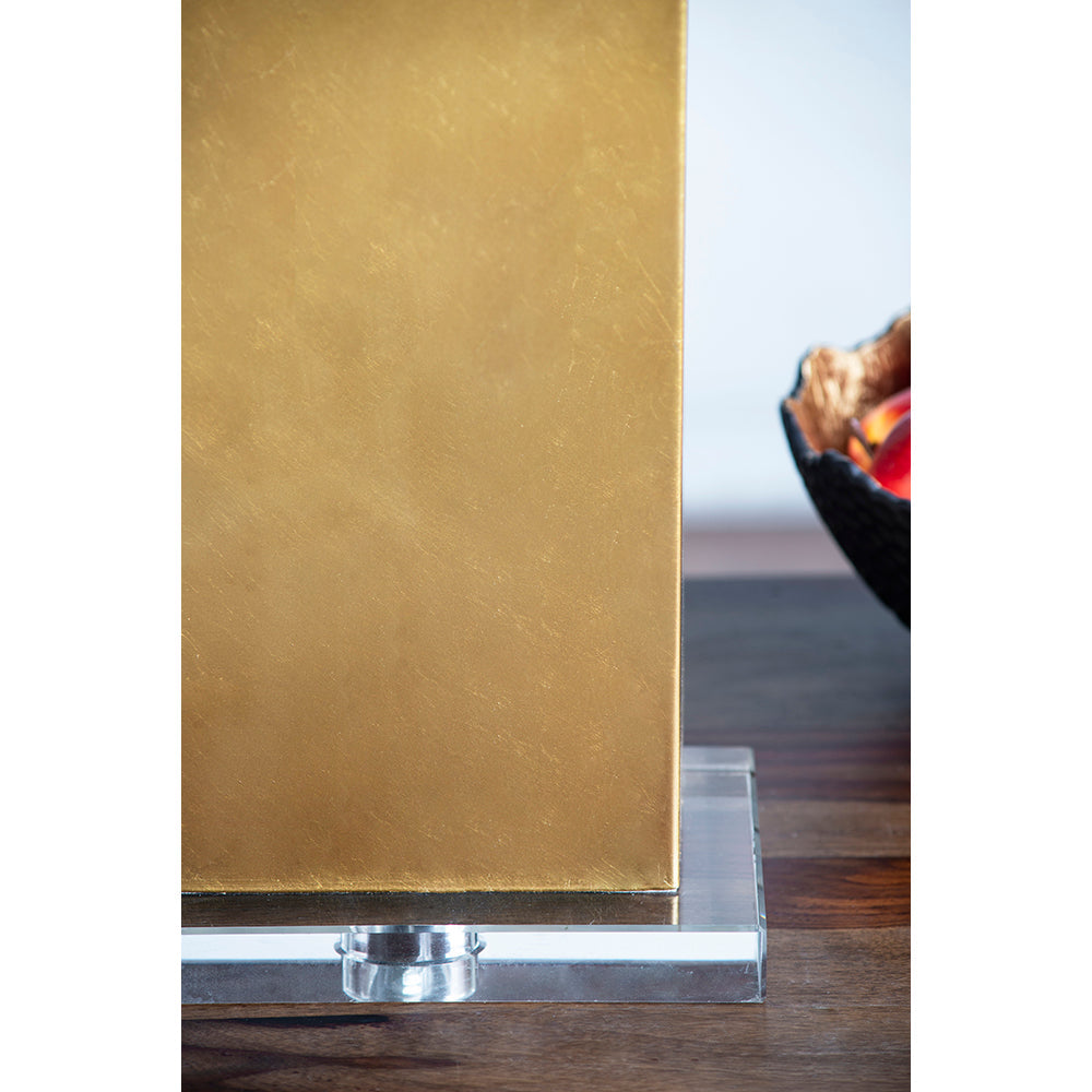 A&B Home 9" x 30" Bundle of 8 Gold Metal With Crystal Base and White Rectangular Shade