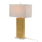 A&B Home 9" x 30" Bundle of 8 Gold Metal With Crystal Base and White Rectangular Shade