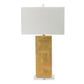 A&B Home 9" x 30" Bundle of 8 Gold Metal With Crystal Base and White Rectangular Shade