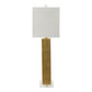 A&B Home 9" x 30" Bundle of 8 Gold Metal With Crystal Base and White Rectangular Shade