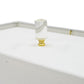 A&B Home 9" x 30" Bundle of 8 Gold Metal With Crystal Base and White Rectangular Shade