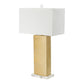 A&B Home 9" x 30" Bundle of 8 Gold Metal With Crystal Base and White Rectangular Shade