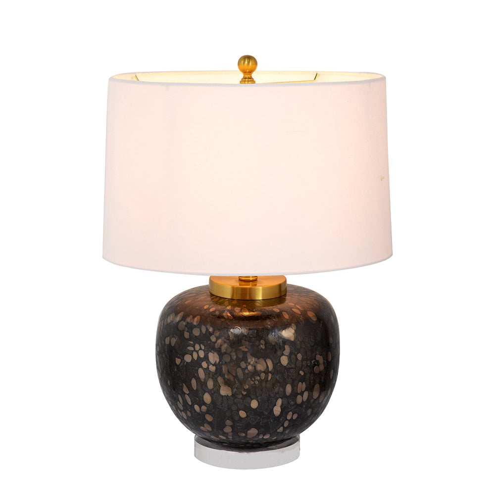 A&B Home Amir 16" x 22" Bundle of 7 Black and Gold Glass Table Lamp