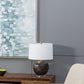 A&B Home Amir 16" x 22" Bundle of 7 Black and Gold Glass Table Lamp