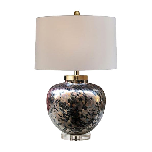 A&B Home Amir 16" x 22" Bundle of 7 Black and Gold Glass Table Lamp
