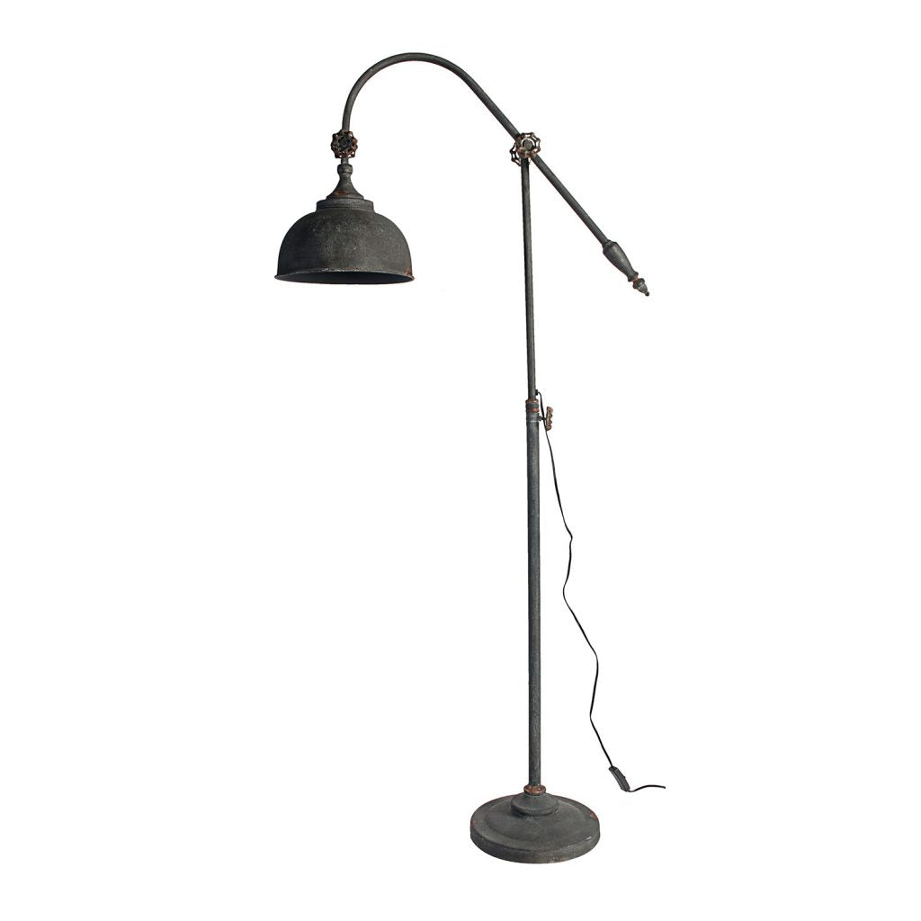 A&B Home Arris 22" x 67" Bundle of 9 Black Metal Adjustable-Arm Floor Lamp