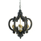 A&B Home Baroda 6-Light Bundle of 4 Chandelier in Antique Black Finish