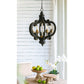 A&B Home Baroda 6-Light Bundle of 4 Chandelier in Antique Black Finish