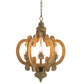 A&B Home Baroda 6-Light Bundle of 4 Chandelier in Antique Natural Finish