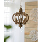 A&B Home Baroda 6-Light Bundle of 4 Chandelier in Antique Natural Finish