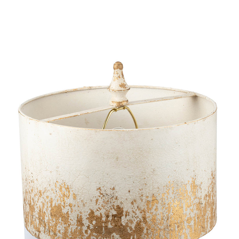 A&B Home Bellamy 14" x 32" Traditional Base With Charcoal Body and Gold Glitter Shade