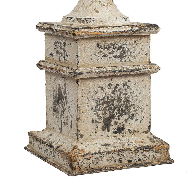 A&B Home Bellamy 14" x 32" Traditional Base With Charcoal Body and Gold Glitter Shade