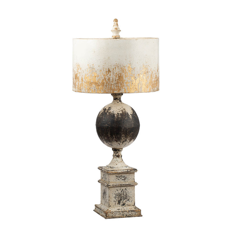 A&B Home Bellamy 14" x 32" Traditional Base With Charcoal Body and Gold Glitter Shade