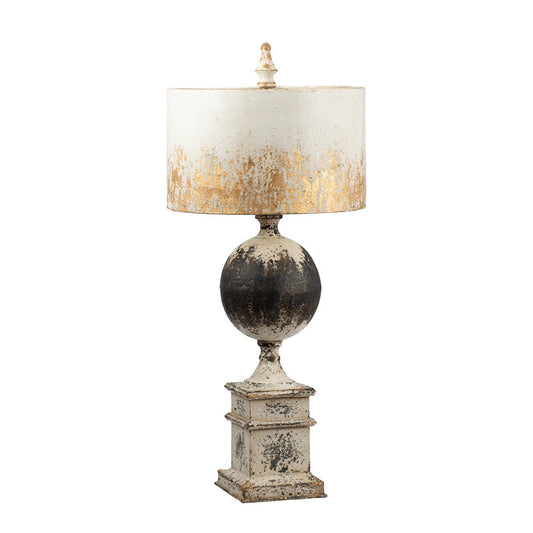 A&B Home Bellamy 14" x 32" Traditional Base With Charcoal Body and Gold Glitter Shade