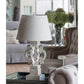 A&B Home Bellamy 16" x 30" Antique White Table Lamp
