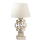 A&B Home Bellamy 16" x 30" Antique White Table Lamp