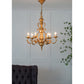 A&B Home Bundle of 10 24" x 25" 6-Light Vintage Style Gold Metal Chandelier