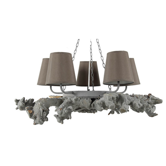 A&B Home Bundle of 10 29" x 13" 5-Light Gray Chandelier With Cone-Shaped Shade